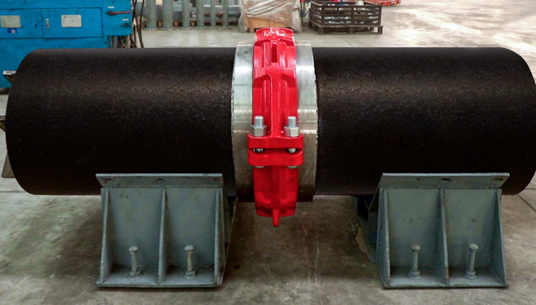 Large diameter welded ring pipe clamp series